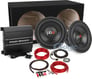 Complete PowerBass + Power Acoustik Bass Package w/ Amp, Subs, Box & Wire Image 1