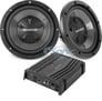 2 Kenwood KFC-W112S 12" Subwoofers + KAC-5207 2-Channel Amplifier Package Image 1