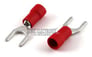 Spade Terminal 100 Pack 22-18 Gauge Red Width #10 Image 1