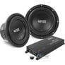 RE Audio 900 Watt RMS 10" Subwoofers + Amplifier Bass Bundle Image 1