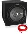 Kicker 40CWR124 1000W 12" CompR Subwoofer + Sealed Sub Box Enclosure Image 1