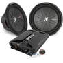 Kicker Dual 12" Subwoofer Combo with Boss 3000W Amplifier Image 1