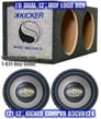 (2) Kicker 03CVR124 12" CompVR + Dual 12" CompVR Logo Enclosure Image 1