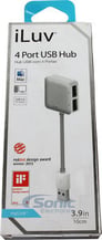 iLuv ICB709WHT Four Port USB Hub Splitter (White ICB709) Image 3