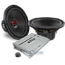 Boss 4000 Watt Max Dual 12" Chaos Series Amplified Bass Bundle Image 1