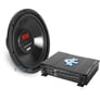 800 Watt Peak 12" Subwoofer + Amplifier Bass Bundle Image 1