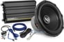 Audiopipe 15" Dual 4 Ohm Subwoofer with Kicker Amp and OFC Wiring Kit Bundle Image 1