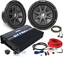 Two Kicker Subwoofers + Hifonics H35 Amplifier Bundle Image 1