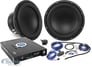 Two NVX 10" Subwoofers with Amplifier Image 1