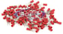 Spade Terminal 100 Pack 22-18 Gauge Red Width #6 Image 1