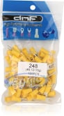Spade Terminal 100 Pack 12-10 Gauge Yellow Width #8 Image 2