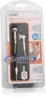 Coby CVE97 (CV-E97) White Deep Bass Neckstrap Stereo Earphones In-Ear Headphones Image 4