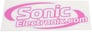 Sonic Electronix Logo Sticker (Pink/Large) Image 1
