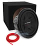 10" Pioneer TS-W261S4 Subwoofer + Sealed Box and Speaker Wire Image 1