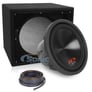 Alpine Type-R 12" Bass Package (SWR-12D2) + Ported Subwoofer box + Speaker Wire Image 1