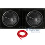 (2) Pioneer TS-W311D4 12" 400W RMS Subwoofers + Vented Enclosure + Speaker Wire Image 1