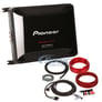 Pioneer GM-D8604 4 Channel Amplifier w/ Complete 4 AWG Amp Kit Image 1
