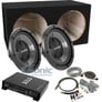 (2) 12&rdquo; KFC-W112S 400W Subwoofers + 1100W Amplifier R1100M + Box and Amp Kit Image 1
