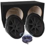 (2) Kicker 43CVR124 with Sealed Dual Enclosure Image 1