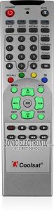 Coolsat ILLUMINATED Silver Remote for 4000, 5000 and 6000 FTA Receivers Image 1
