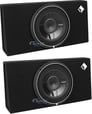 2) Rockford Fosgate P3S-1X12 12" 1600W Shallow Loaded Subwoofers Sub Enclosures Image 1