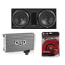Rockford Fosgate P2-2X12 12" 1600W Subwoofer Sub Enclosure+Amp+ Free Amp Kit Image 1