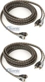 2) Rockford Fosgate RFI-10 10' Feet 2 Channel RCA Car Audio Signal Cables RFI10 Image 1