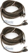 2) Rockford Fosgate RFI-16 16' Ft Twisted 2 Ch RCA Car Audio Signal Cables RFI16 Image 1