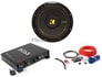 KICKER 44CWCS124 Subwoofer + Boss R1100M Amplifier + Free Belva Amp Kit Image 1