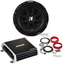 Kicker C10-4 (43C104) 10" Subwoofer + DXA125.2 Amplifier + Free Amp Kit Image 1