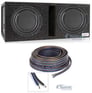 (2) Polk Audio DB1242DVC 12&rdquo; 2220 Watt Car Subwoofers+Vented Sub Box Enclosure Image 1