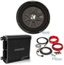(2) Kicker 43CWRT672 COMPRT67 6 3/4" 600w Slim Subwoofers Subs+Amplifier+Amp Kit Image 1