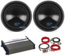 2) Alpine Type-S SWS-12D4 12" 1500w Car Subwoofers Subs+Amp+Premium Amp Kit Image 1