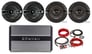 (2) Kicker 44KSC6504 6.5"+(2) 44KSC504 5.25" Car Speakers+4-Ch Amplifier+Amp Kit Image 1