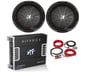 (2) Kicker CompR CWR124 (43CWR124) + Amplifier & Amp Kit Image 1