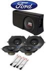 10" MTX Subwoofer+Box+Front+Rear Speakers For 2009-15 Ford F-150 Super Crew Cab Image 1