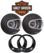 1998-2013 Harley Davidson FLHT FLHTC Polk Audio Factory Speaker Replacement Kit Image 1