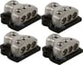 4) ROCKFORD FOSGATE RFD4 0/1/4-Gauge Ga Car Audio Distribution Blocks 1-In 3-Out Image 1