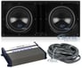 2) Alpine Type-S SWS-12D4 12" 1500w Subwoofers+Vented Box+Hifonics Amplifier+Kit Image 1