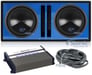 2) Alpine Type-S SWS-12D4 12" 1500w Subwoofers+Vented Box+Hifonics Amplifier+Kit Image 1