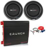 (2) MB Quart DS1-204 8" Shallow Car/Truck Subwoofers + 2 Ch.Amplifier + Amp Kit Image 1