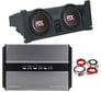 Dual 10" MTX Subwoofers+Enclosure+Amplifier+Wire Kit For 97-06 Jeep Wrangler TJ Image 1