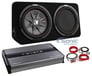 Kicker 43TCWRT124 CompRT 1000w 12" Shallow Car Sub Box + Amplifier + Amp Kit Image 1