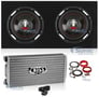 2 BOSS AUDIO P106DVC 10" 4200 Watt Car Subwoofers+AR4000D+Amp Kit+Vented Sub Box Image 1