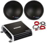 (2) MTX 3512-04 12" 1000 Watt Car Audio Subwoofers+Kicker Mono Amplifier+Amp Kit Image 1
