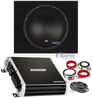MTX 5512-44 12" 800w Subwoofer+Sealed Sub Box Enclosure+Kicker Amplifier+Amp Kit Image 1