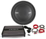 Polk Audio MM 1242 DVC 12&rdquo; 1260w Car Audio Subwoofer Sub+Mono Amplifier+Amp Kit Image 1