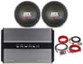 (2) MTX Terminator TN12-04 12&rdquo; 800w Car Audio Subwoofers+Mono Amplifier+Amp Kit Image 1