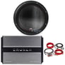 MTX 7512-22 12" 1500 Watt Car Audio Subwoofer DVC 2-ohm+Mono Amplifier+Amp Kit Image 1