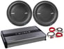 (2) Polk Audio MM 1242 SVC 12&rdquo; 2520w Car Audio Subwoofers+Mono Amplifier+Amp Kit Image 1